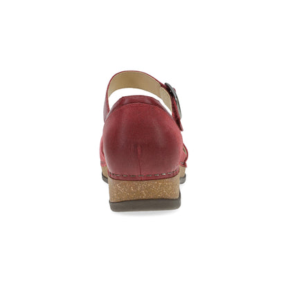 Dansko Mae Red Burnished Suede